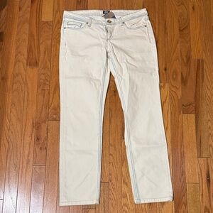 D&G women's white cropped Straight Jeans